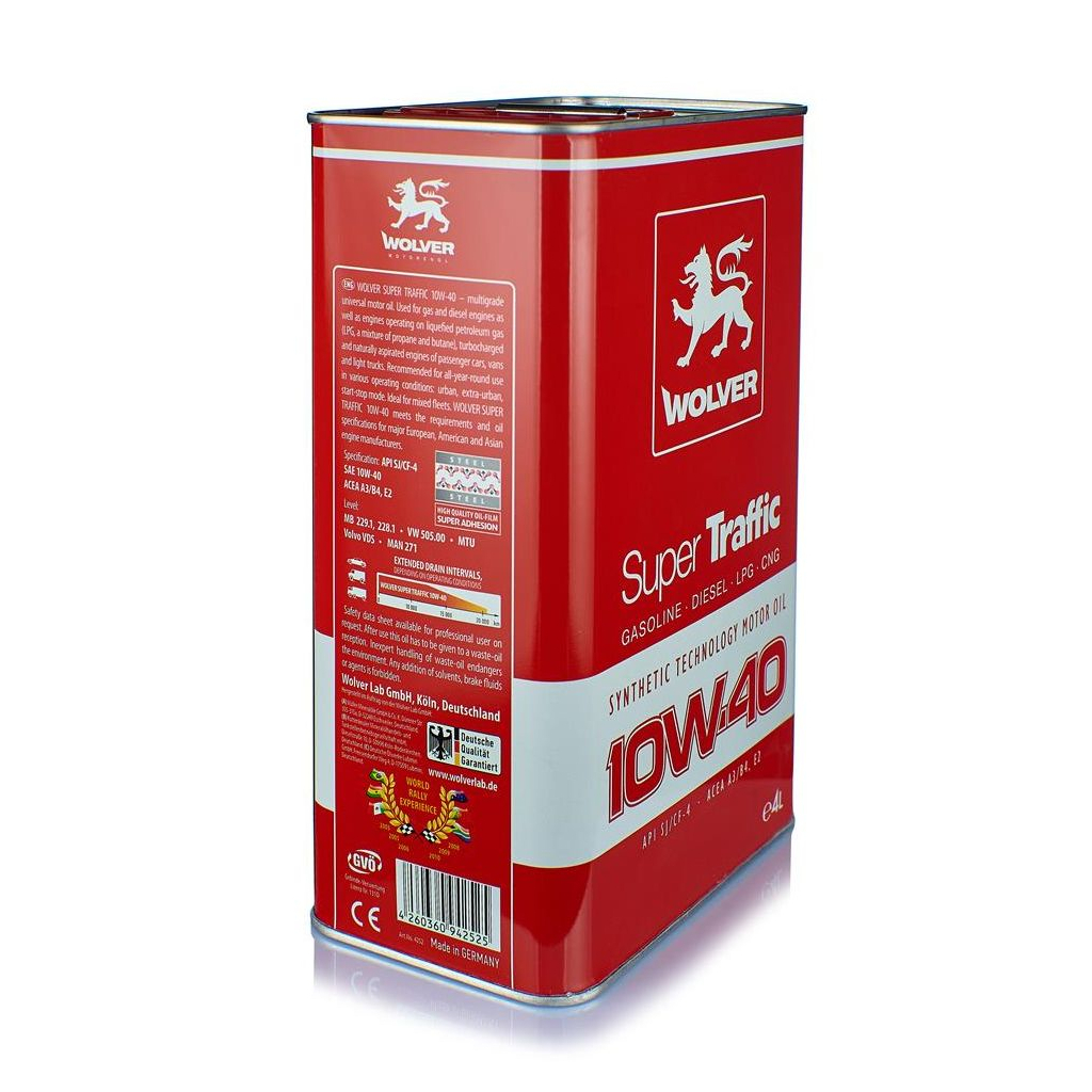 Моторна олива Wolver Super Traffic 10W-40 4л (4260360942525) - изображение 2