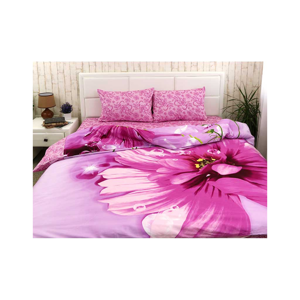 Постільна білизна Руно 20-1319 Fuchsia сатин набивна євро (845.137К_20-1319 Fuchsia) - зображення 4