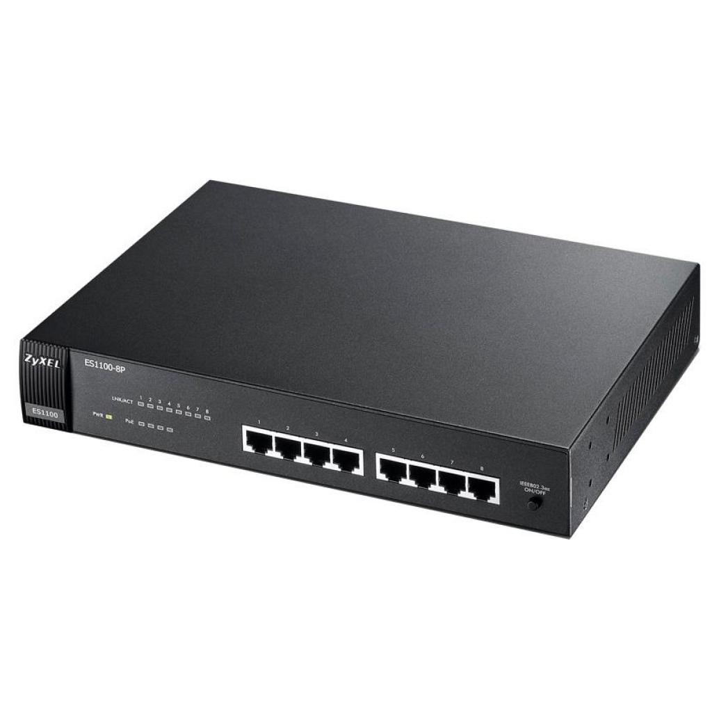 Комутатор мережевий ZyXel ES1100-8P (ES1100-8P-EU0102F) - зображення 1