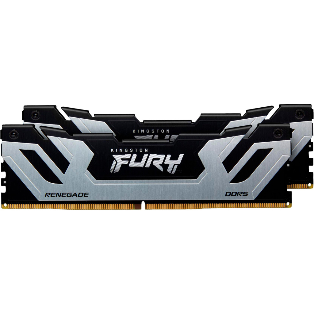 Модуль пам'яті для комп'ютера DDR5 48GB (2x24GB) 8800 MHz Renegade Black/Silver Kingston Fury (ex.HyperX) (KF588CU42RSK2-48) - зображення 2