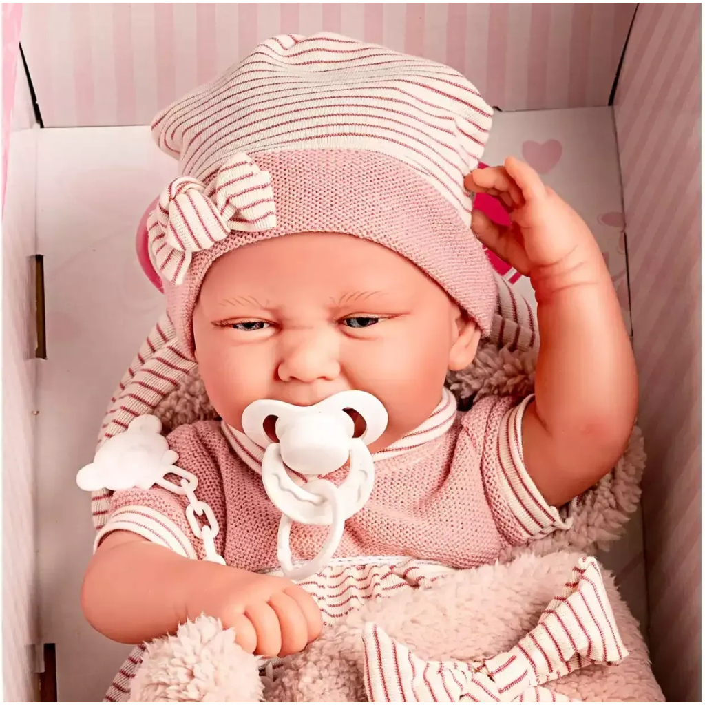 Пупс Antonio Juan Карла в ковдрі з м'яким вініловим тілом 42 см (5081) - зображення 6