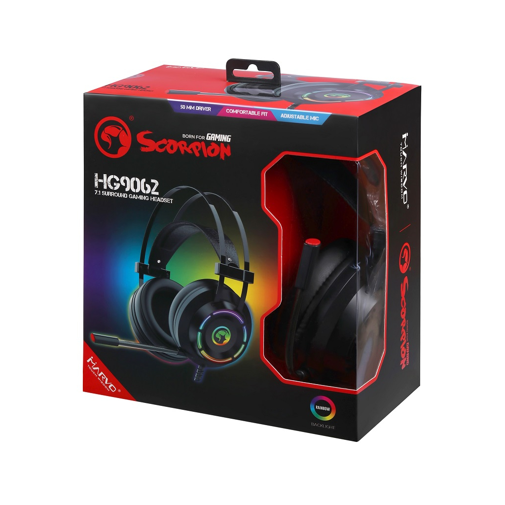 Навушники Marvo HG9062 Multi-LED 7.1 Black (HG9062) - зображення 6