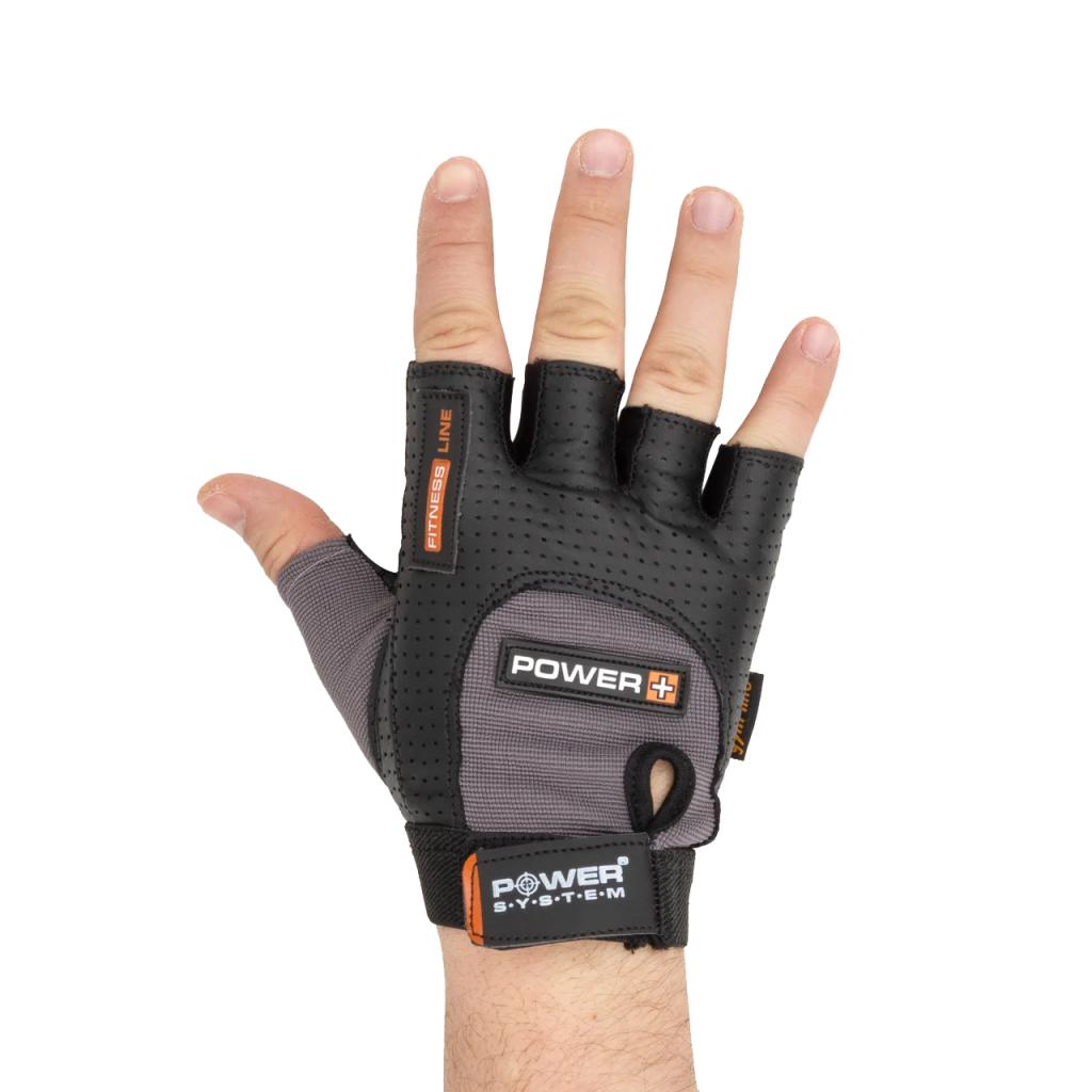 Рукавички для фітнесу Power System Power Plus PS-2500 Black/Grey S (PS-2500_S_Black-grey) - зображення 3