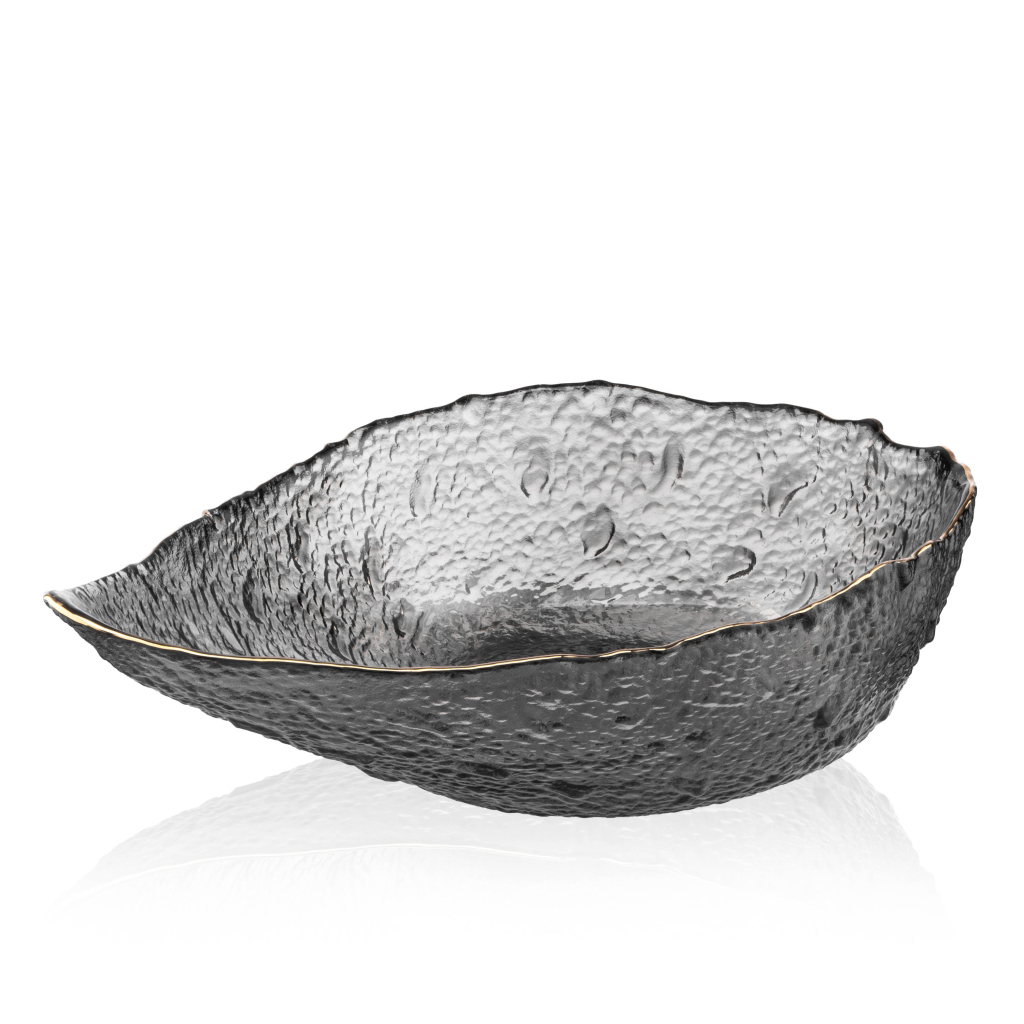 Салатник Ardesto Leaf 21.5см, скло, сірий (AR5011) - зображення 2