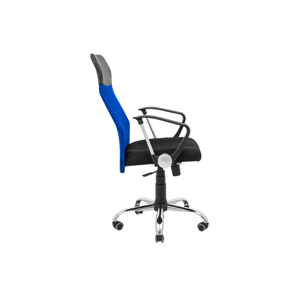 Офісне крісло Richman Ультра Ю Хром M-1 (Tilt) Сітка чорна+синя (ADD0003100) - зображення 3