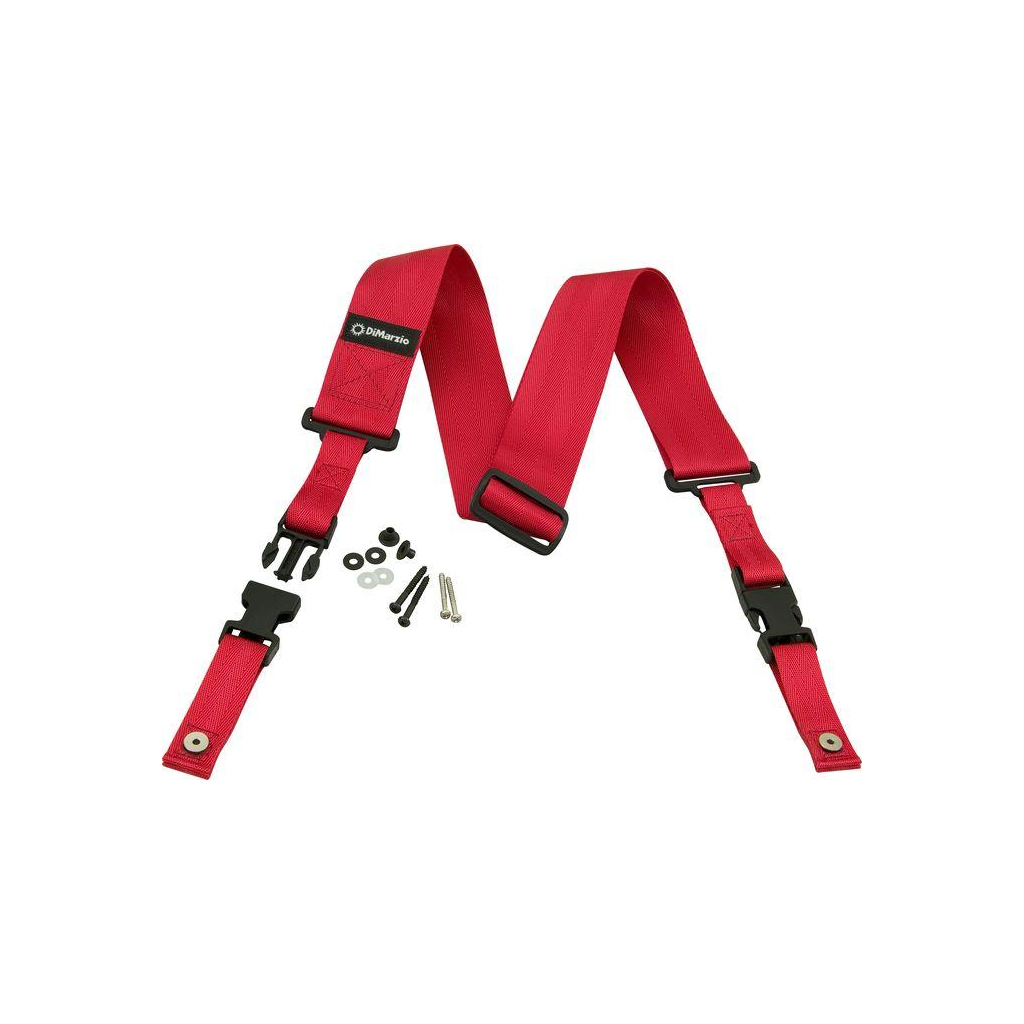 Ремінь для гітари DiMarzio 2 Inch Nylon ClipLock Red (DD2200RD) - изображение 2