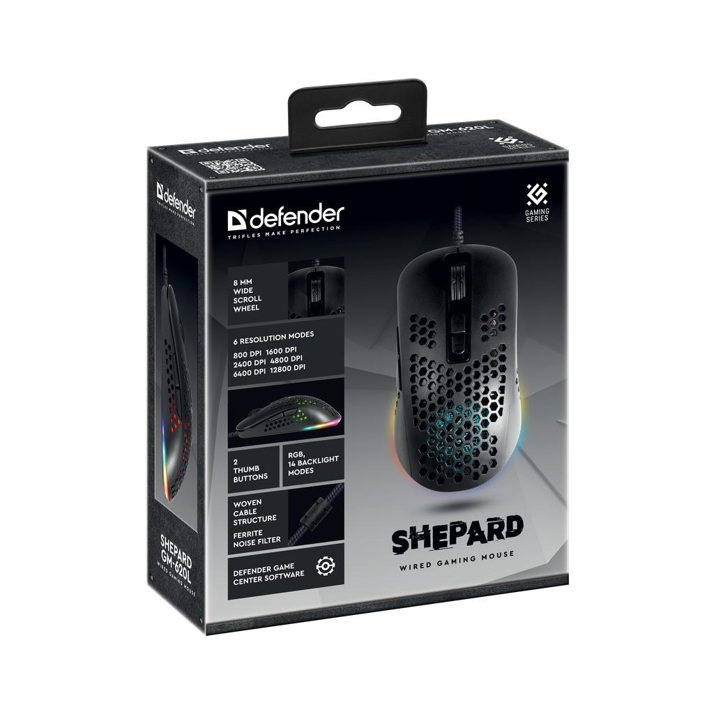 Мишка Defender Shepard GM-620L RGB USB Black (52620) - зображення 5