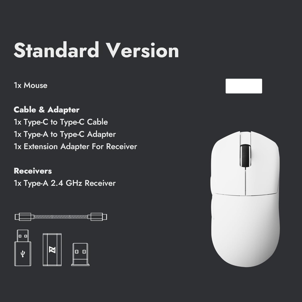 Мишка Lemokey G1 USB-A/USB-C/Wireless 8K White (G1-A2) - зображення 7