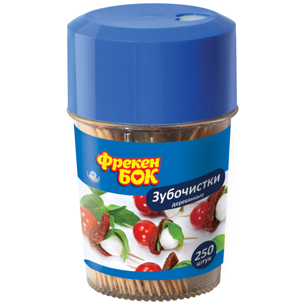 Зубочистки Фрекен БОК березові 250 шт. (4820048480758) - зображення 1