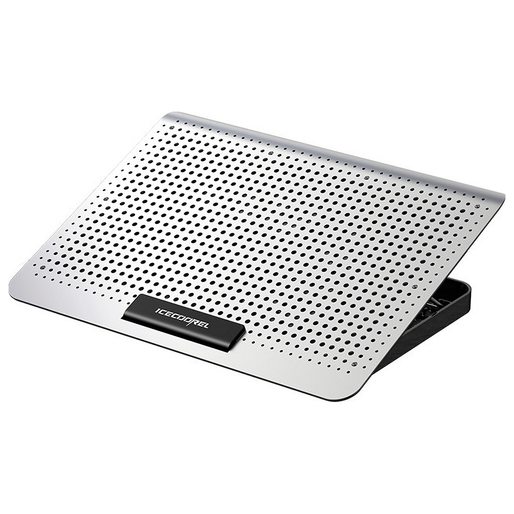 Підставка до ноутбука IceCoorel 10-15.6", 1*180mm 580 RPM, 2*USB, 350x225x26mm, Silver (A18) - зображення 1