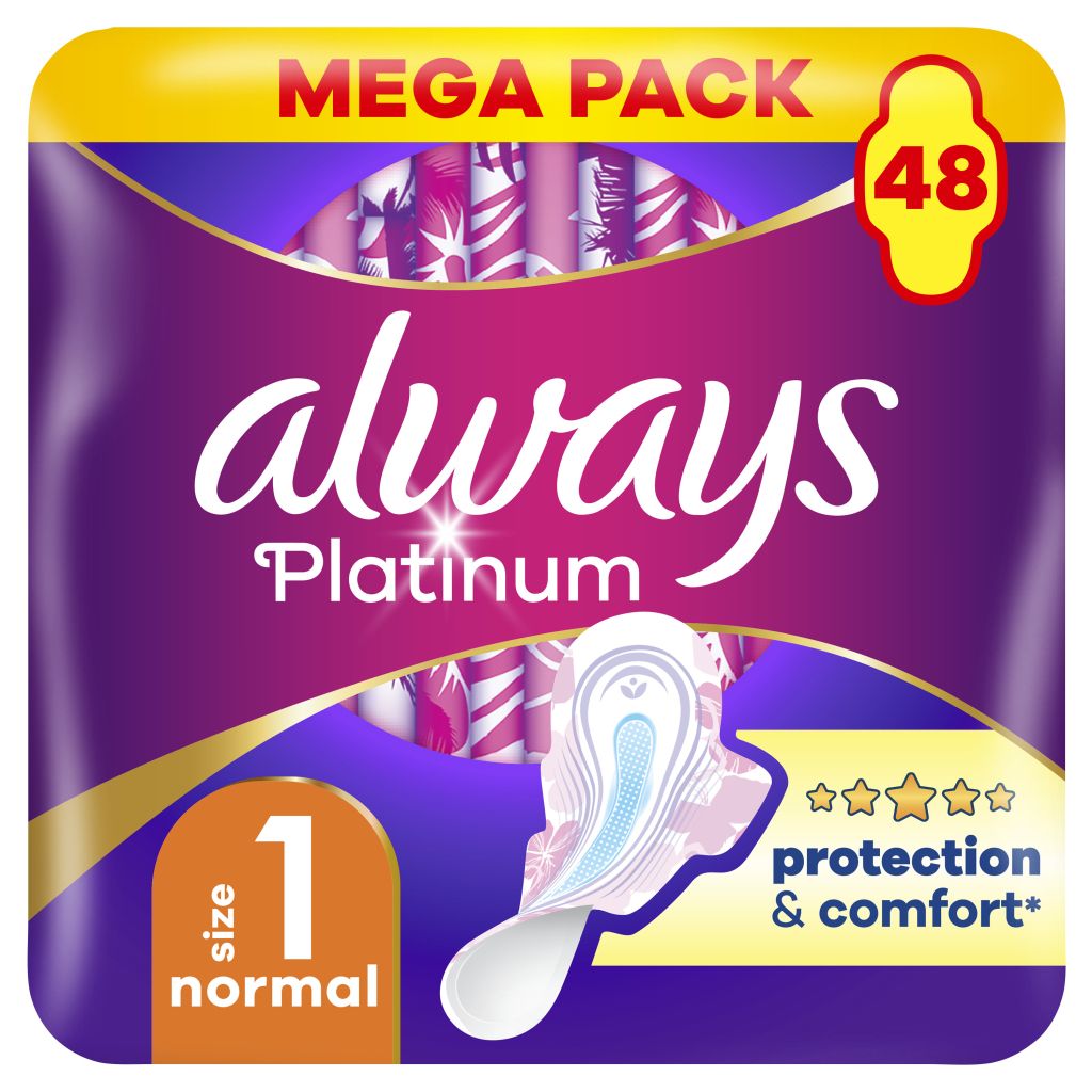 Гігієнічні прокладки Always Platinum Normal Розмір 1 48 шт. (8700216784719) - изображение 1