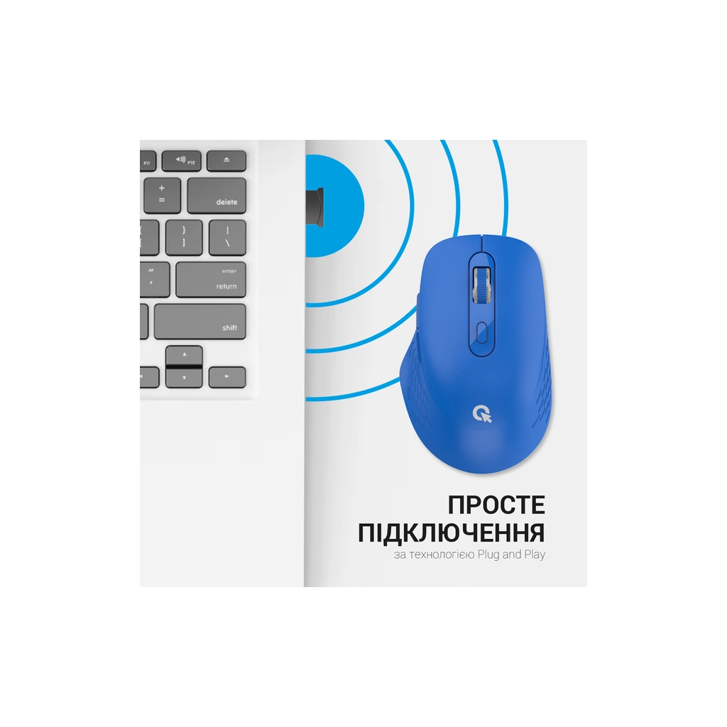 Мишка OfficePro M230C Silent Click Wireless/Bluetooth Blue - зображення 8