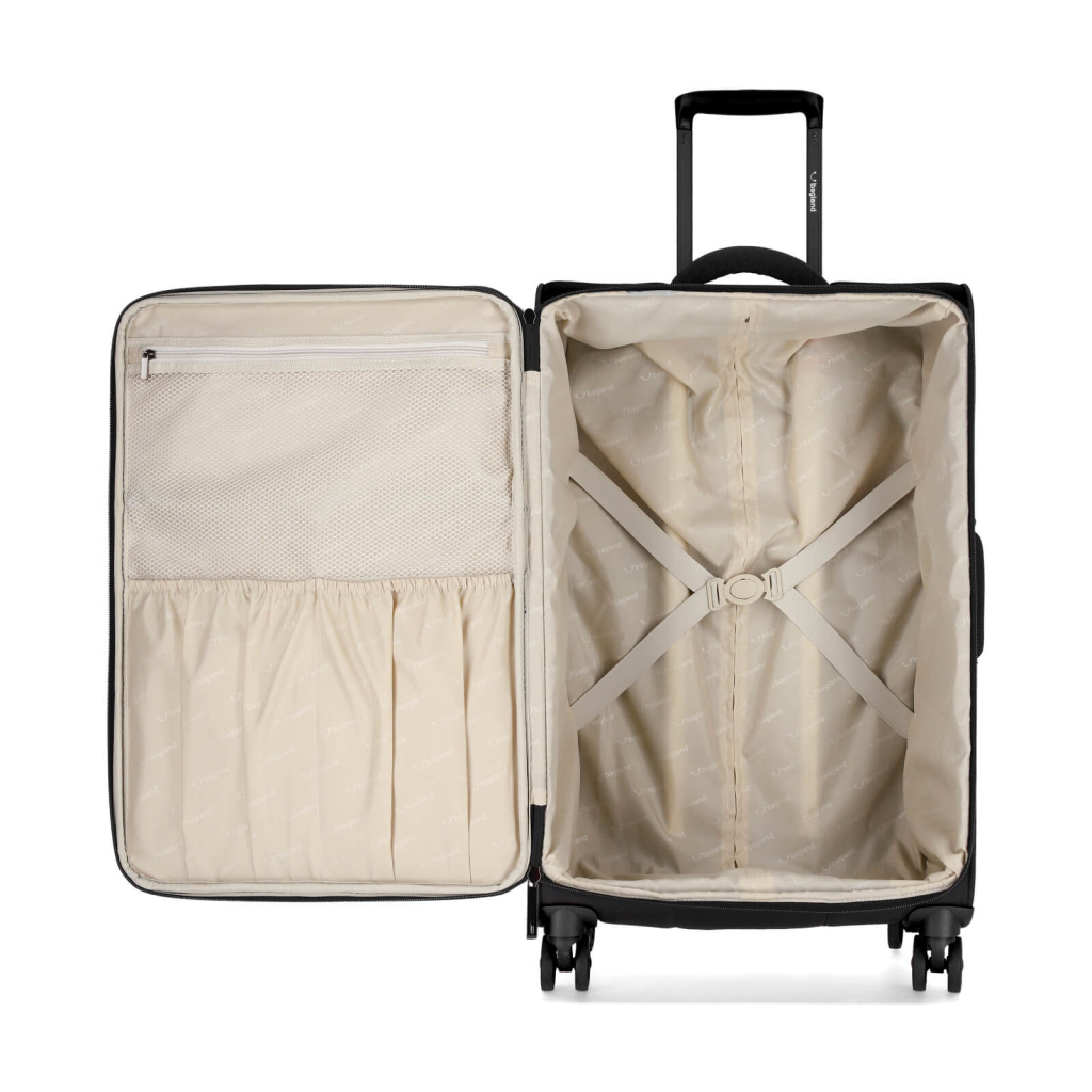 Валіза Bagland Stella середня 57 л чорна (1142921825) - зображення 6