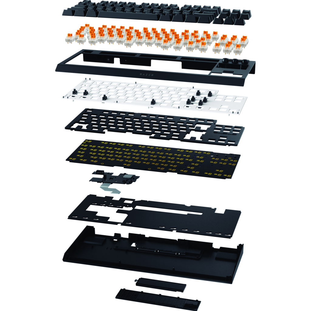 Клавіатура Razer BlackWidow V4 Low-Profile TKL Wireless/Bluetooth/USB Green switch UA Black (RZ03-05450500-R3M1) - зображення 8