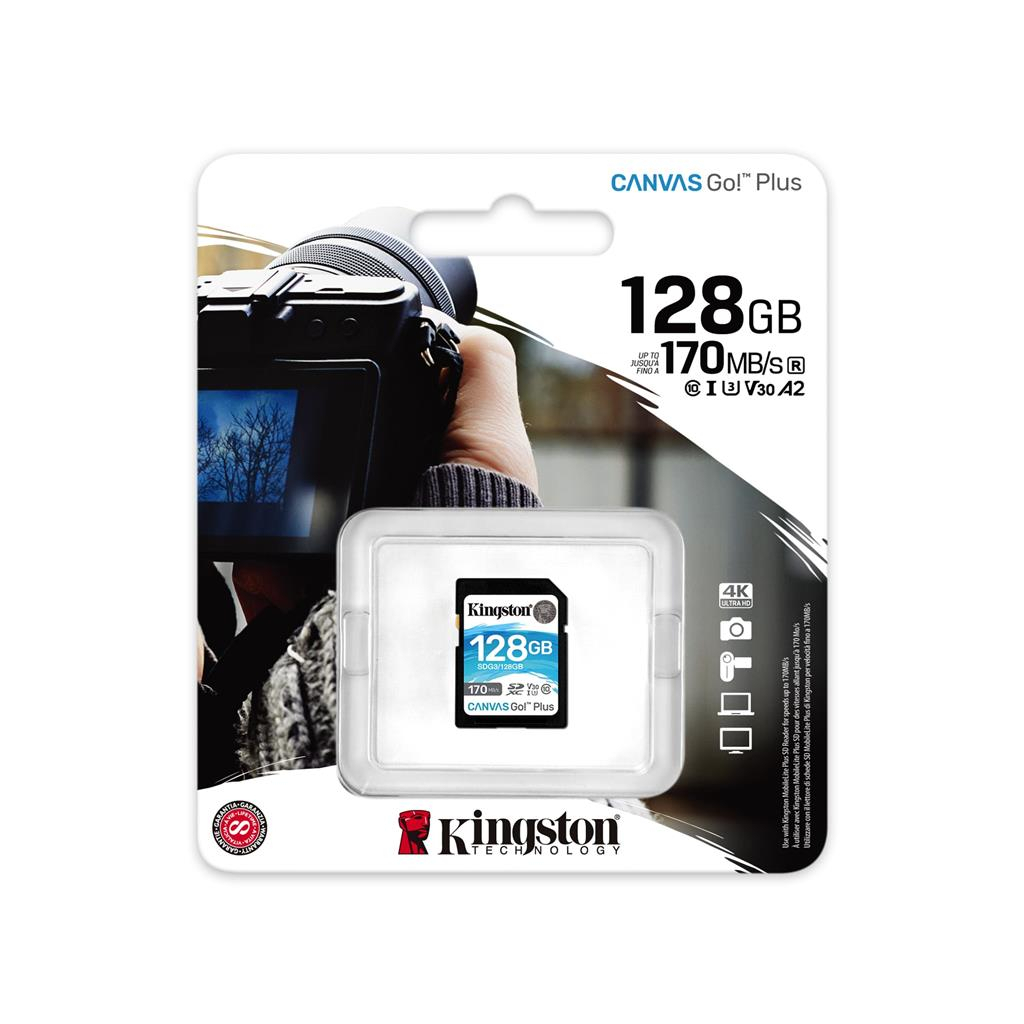 Карта пам'яті Kingston 128GB SDXC class 10 UHS-I U3 Canvas Go Plus (SDG3/128GB) - зображення 3