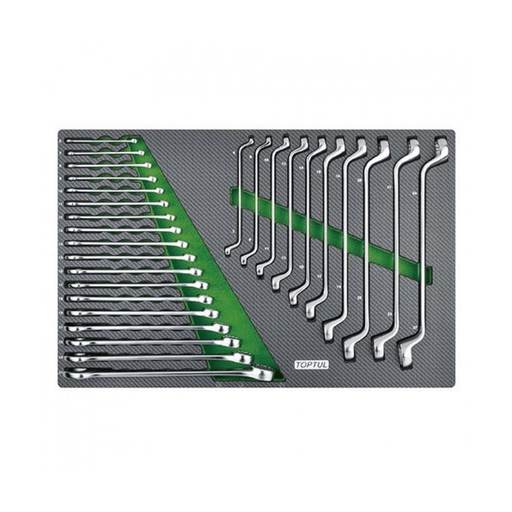 Ключ Toptul ключів комбінованих та накидних 6-27мм 28од.(в ложементі) (GED2813) - зображення 1
