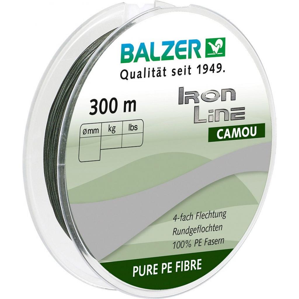 Шнур Balzer Iron Line 4x Сamou 300м 0.10мм 7.5кг (темно-зелений) (12630 010) - зображення 2