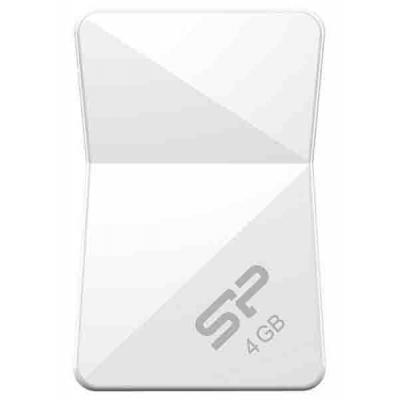USB флеш накопичувач Silicon Power 4Gb Touch T08 White USB 2.0 (SP004GBUF2T08V1W) - зображення 1
