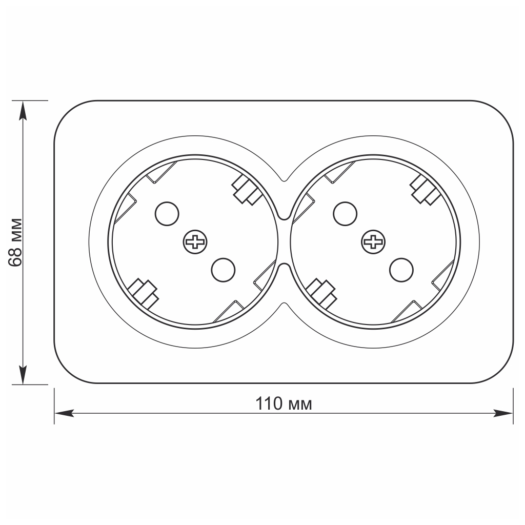 Розетка Videx BINERA IP20 зовнішня 2ая із заземленням біла (VF-BNS22G-W) - зображення 4