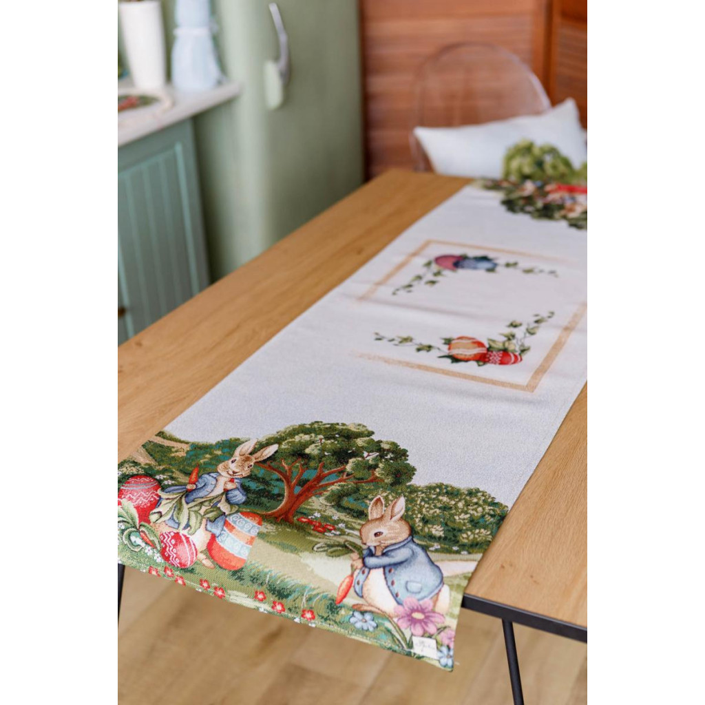 Доріжка на стіл Прованс гобеленова Велекодня Галявина 35х100 см (034165) - зображення 1