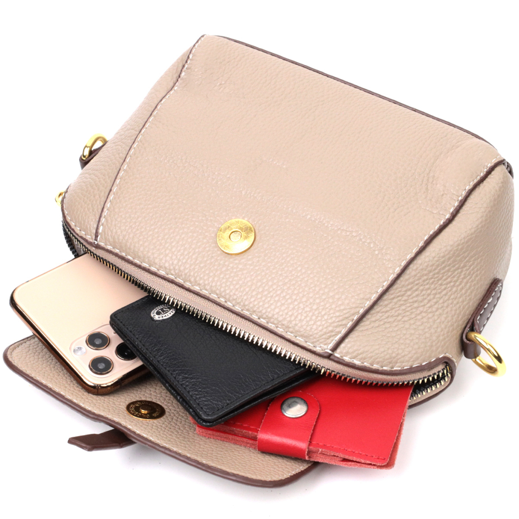 Сумка Vintage З натуральної шкіри Бежева (22267) - зображення 8