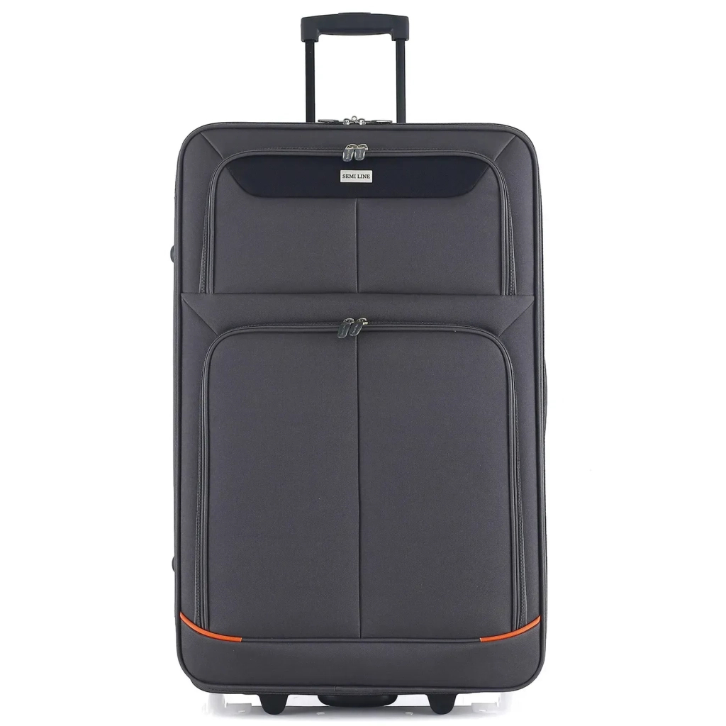 Валіза Semi Line 28" L T5754-3 Grey/Orange Lines (DAS303344) - зображення 1