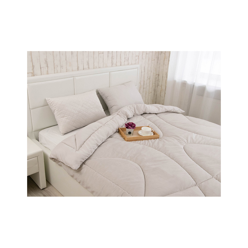 Ковдра Руно всесезона силіконова велюрова Soft Pearl 200х220 см (322.55_Soft Pearl) - изображение 8