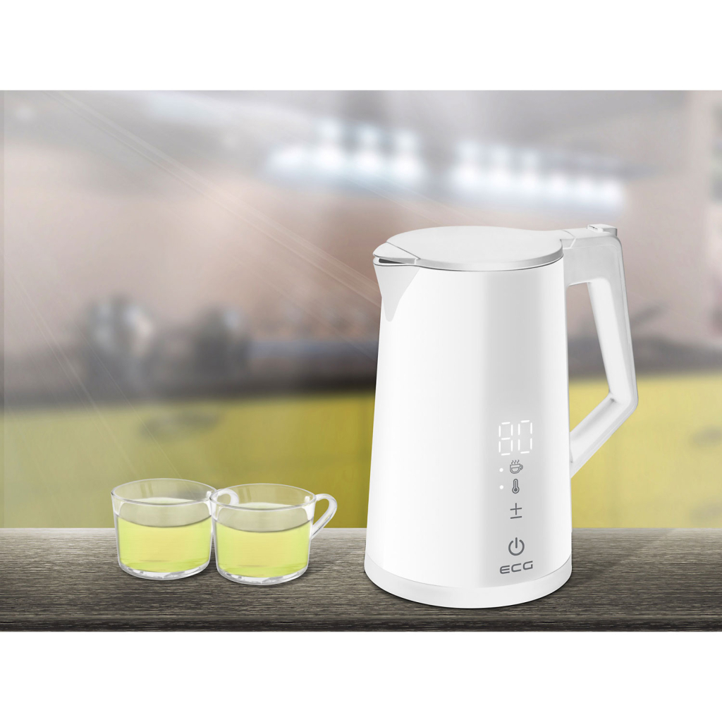 Електрочайник ECG RK 1893 Digitouch White - зображення 7