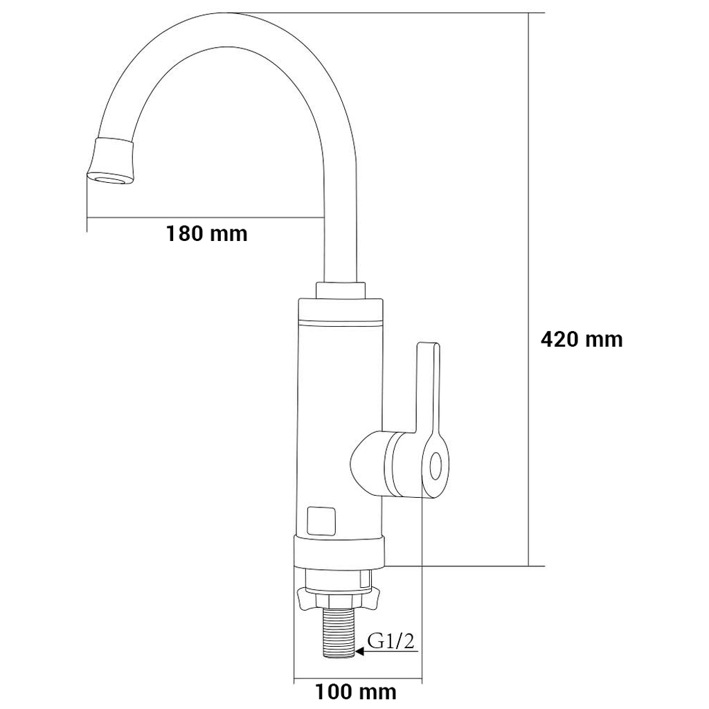 Проточний водонагрівач AQUATICA HZ 3.0кВт 0.4-5бар для кухн (HZ-6B143W) - зображення 3