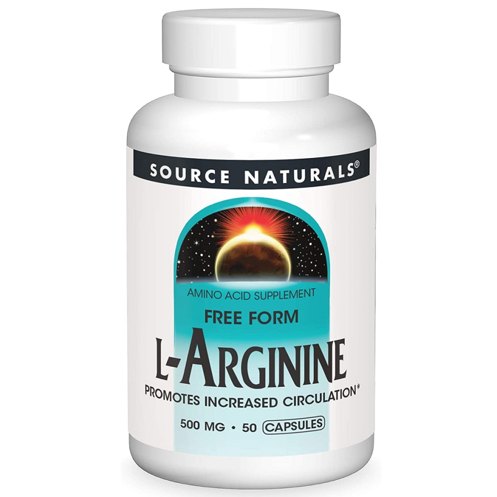 Амінокислота Source Naturals L-Аргінін 500мг, L-Arginine, 50 капсул (SN1686) - зображення 1