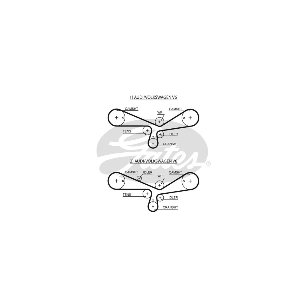 Комплект ременя ГРМ з помпой Gates KP35493XS-1 - зображення 2