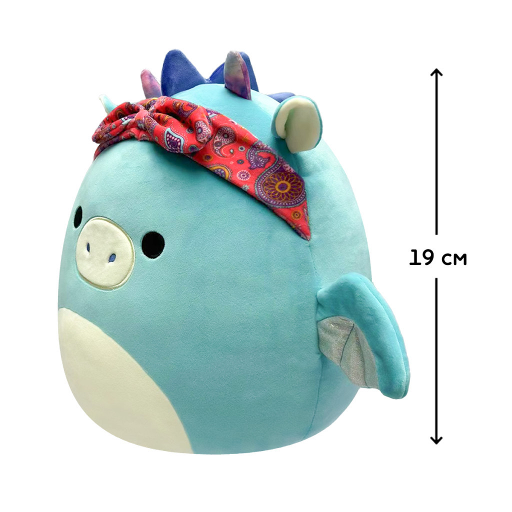 М'яка іграшка Squishmallows Дракон у бандані 19 см (SQCR04125) - зображення 2
