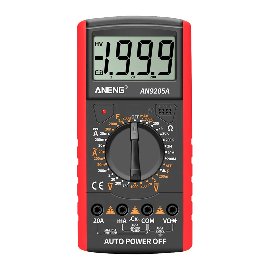 Цифровий мультиметр ANENG AN9205A, V, A, R, F, функція hFE (AN9205A) - зображення 1