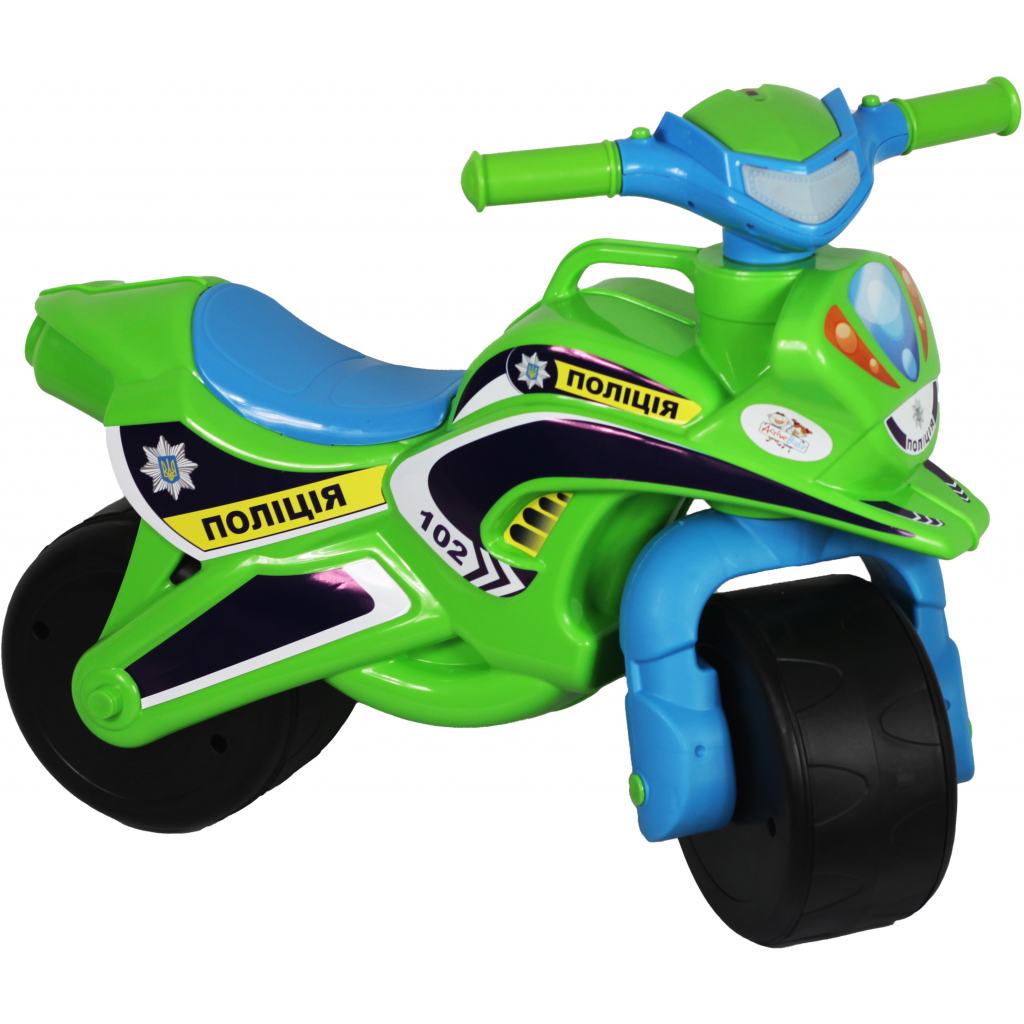 Біговел Active Baby Police музичний зелено-блакитний (0139-0152М) - зображення 1