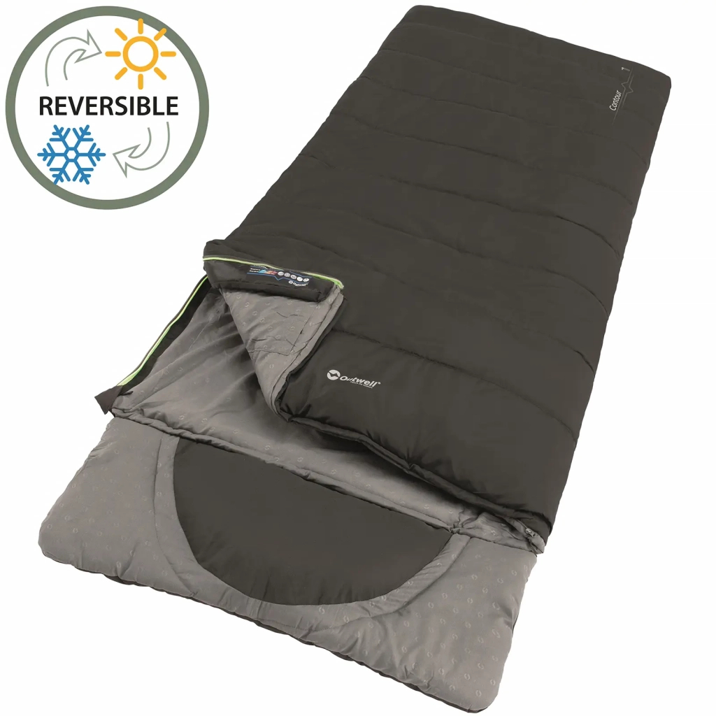 Спальний мішок Outwell Contour Reversible +2C Midnight Black Left (928748) - зображення 2