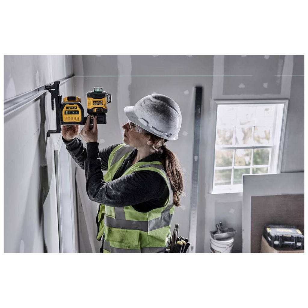 Лазерний нівелір DeWALT лінійний 10.8/12/18В XR Li-Ion, зелений промінь, 1x2Ah 18V, TSTAK (DCE089D1G18) - зображення 10