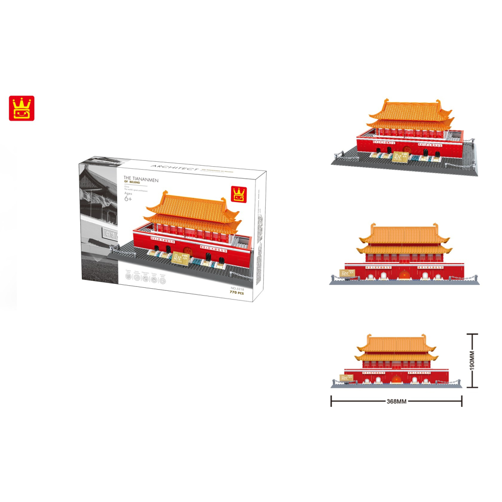 Конструктор Wange Брама небесного спокою - Вежа Тяньаньм (WNG-Tiananmen-Tower) - зображення 2