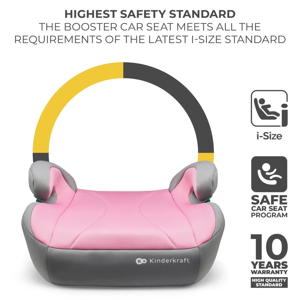 Автокрісло Kinderkraft i-Boost бустер Pink (KCIBOO00PNK0000) (5902533924837) - зображення 8