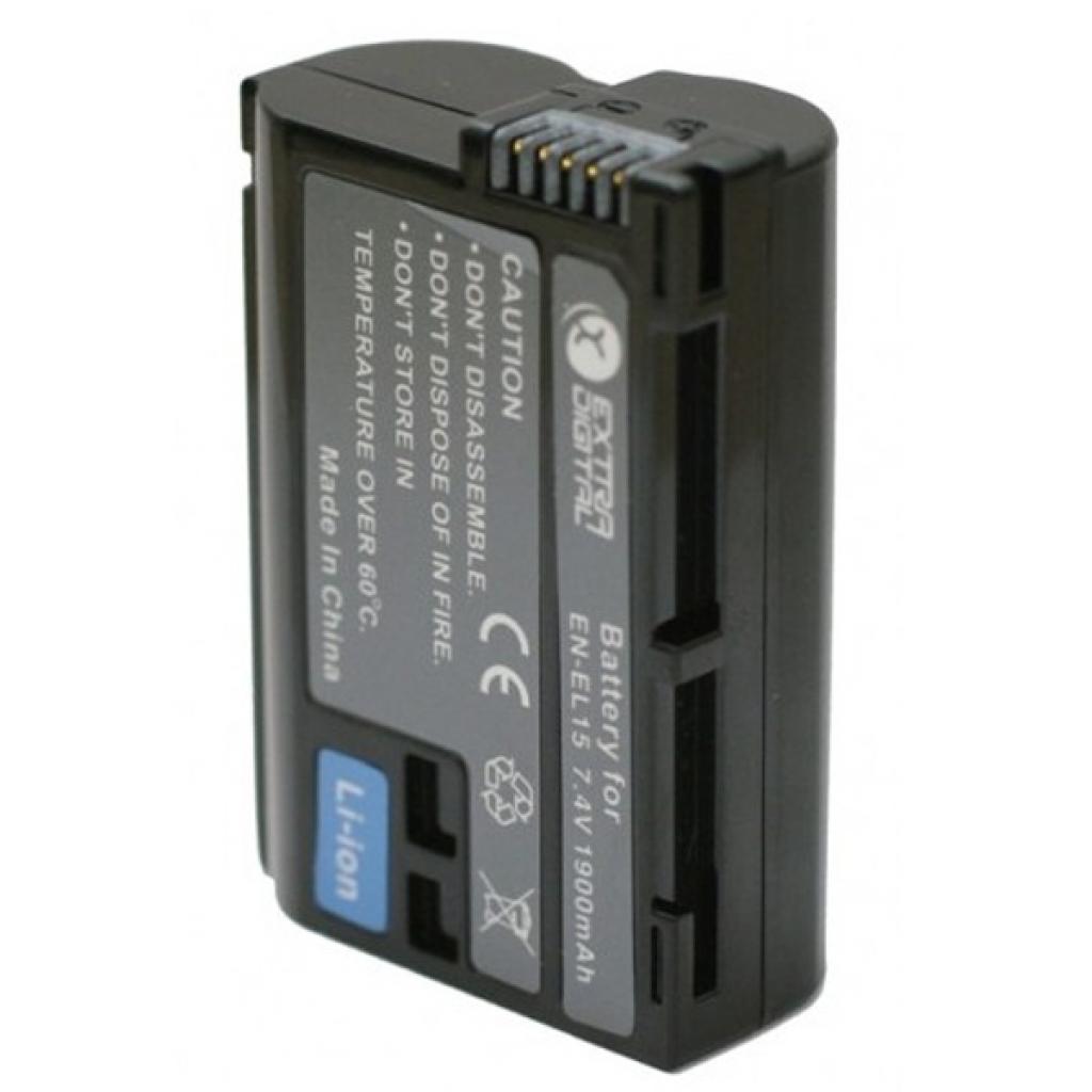 Акумулятор до фото/відео Extradigital Nikon EN-EL15 Chip (D7000, D800, D800e, V1) (BDN2523) - зображення 2