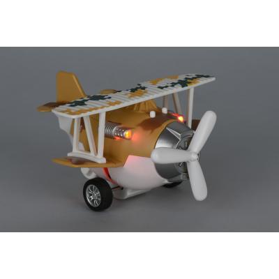 Спецтехніка Same Toy Самолет металический инерционный Aircraft коричневый со свет (SY8015Ut-3) - изображение 2