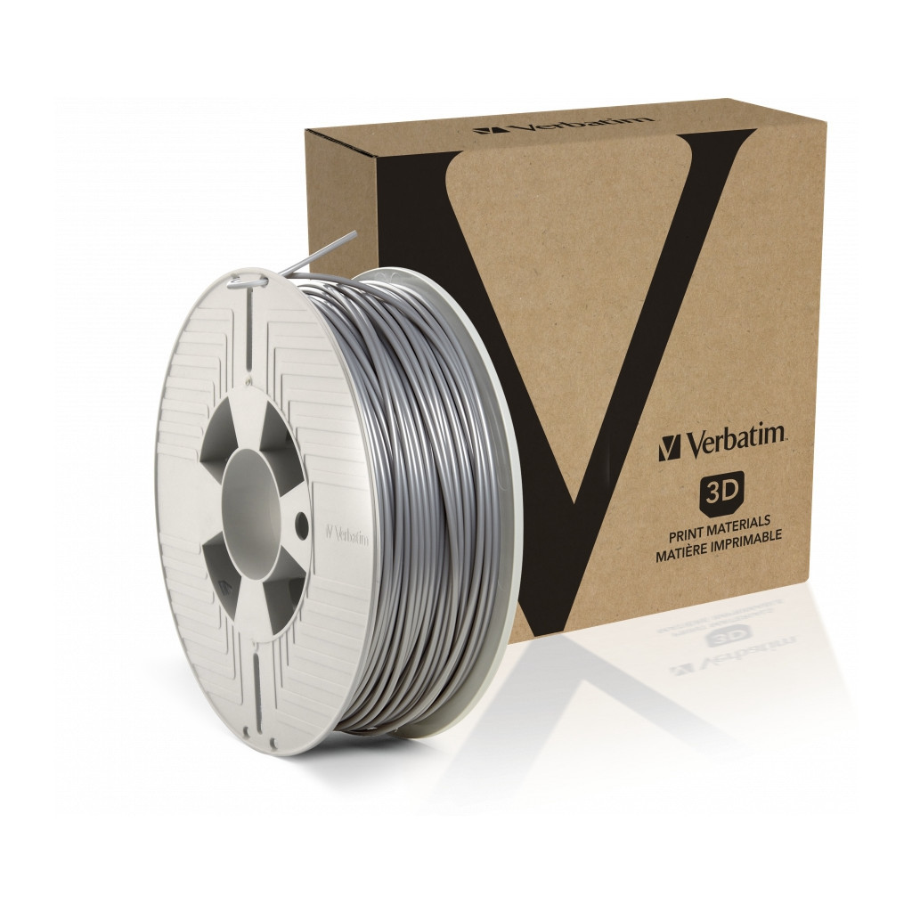 Пластик для 3D-принтера Verbatim ABS 2.85мм Aluminium Grey 1kg (55036) - зображення 3