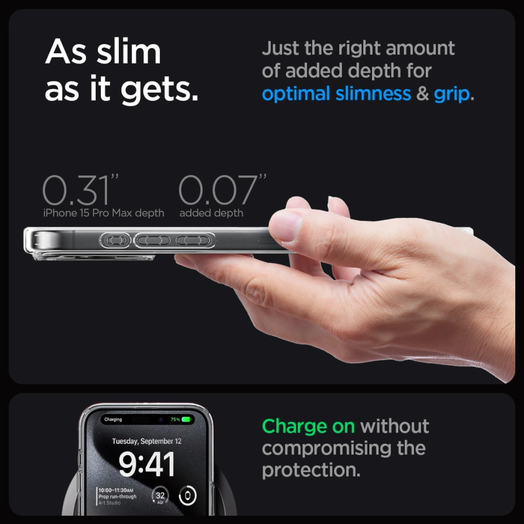 Чохол до мобільного телефона Spigen Apple iPhone 15 Pro Max Ultra Hybrid MagFit Graphite (ACS06577) - изображение 9