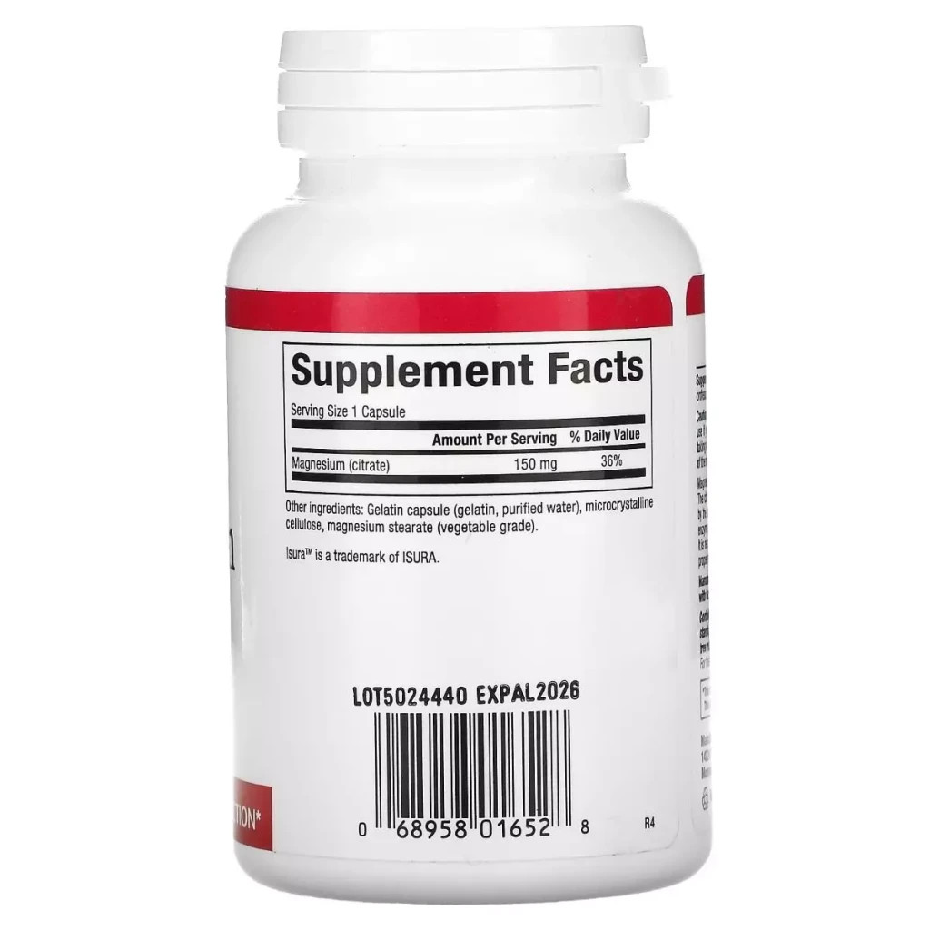 Вітамін Natural Factors Магній цитрат, 150 мг, Magnesium Citrate, 90 капсул (NFS-01652) - зображення 2