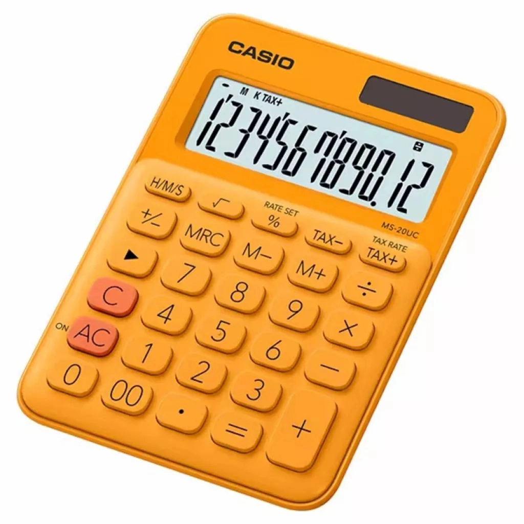 Калькулятор Casio MS-20UC-RG-W-EC, помаранчевий (CALC-CAS-MS-20UC-RG) - изображение 1
