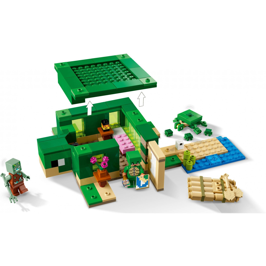Конструктор LEGO Minecraft Пляжний будинок у формі черепахи 234 деталей (21254) - зображення 4