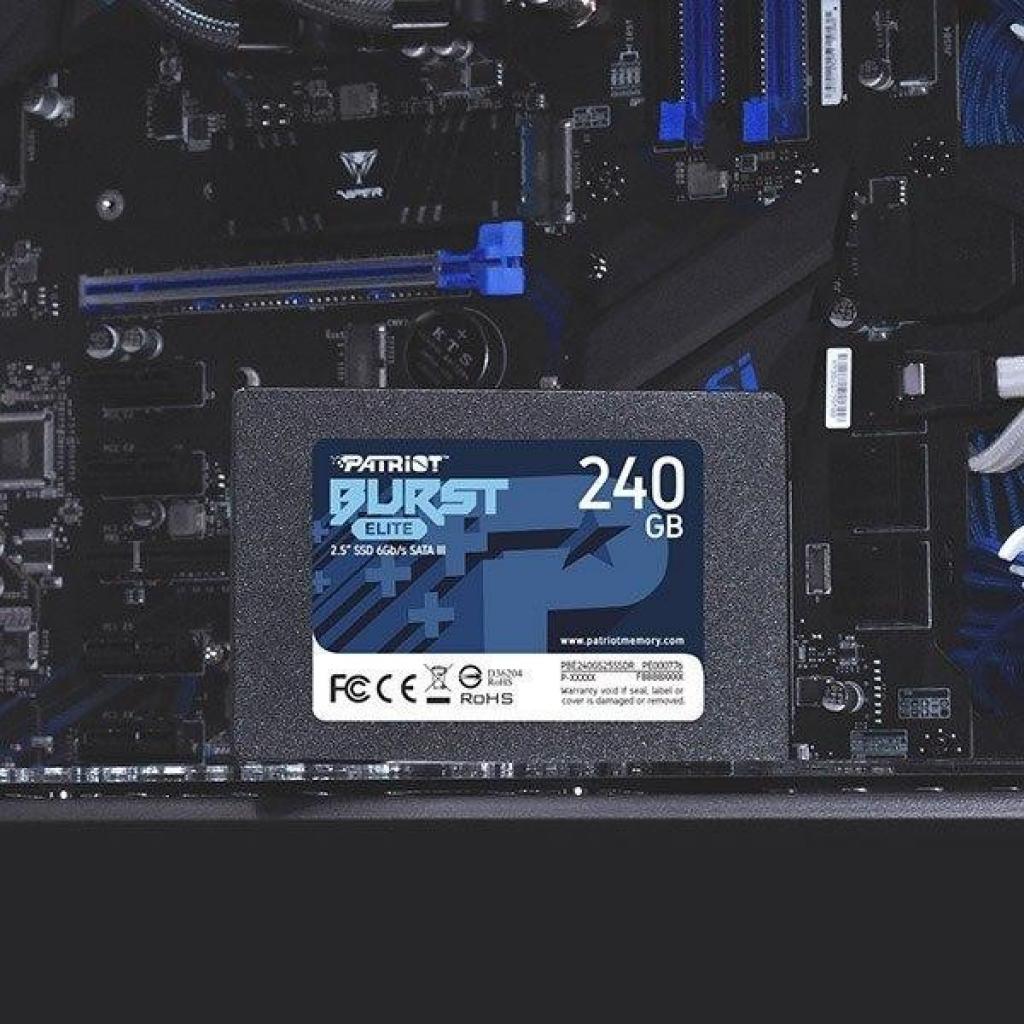 Накопичувач SSD 2.5" 240GB Burst Elite Patriot (PBE240GS25SSDR) - зображення 5