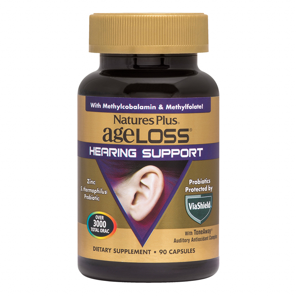 Вітамінно-мінеральний комплекс Natures Plus Підтримка слуху AgeLoss, Hearing Support, Nature's Plus, 90 (NTP8013) - зображення 1