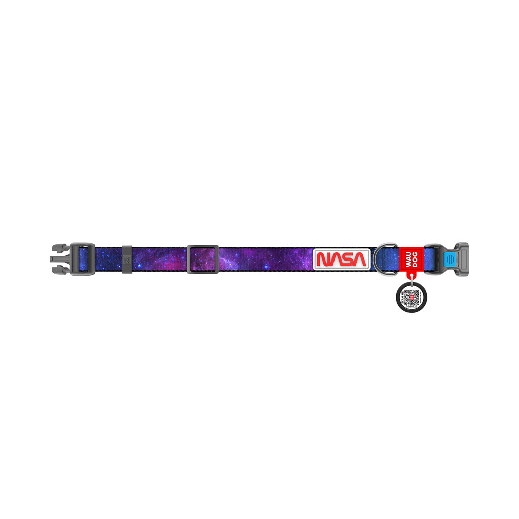 Нашийник для тварин WAUDOG Nylon з QR-паспортом "NASA21" пластиковий фастекс XL (4504-0148) - изображение 2