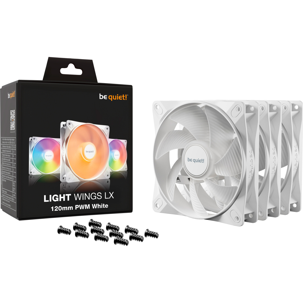 Кулер до корпусу Be quiet! LIGHT WINGS LX 120mm PWM білий в комп (BL122) - зображення 5