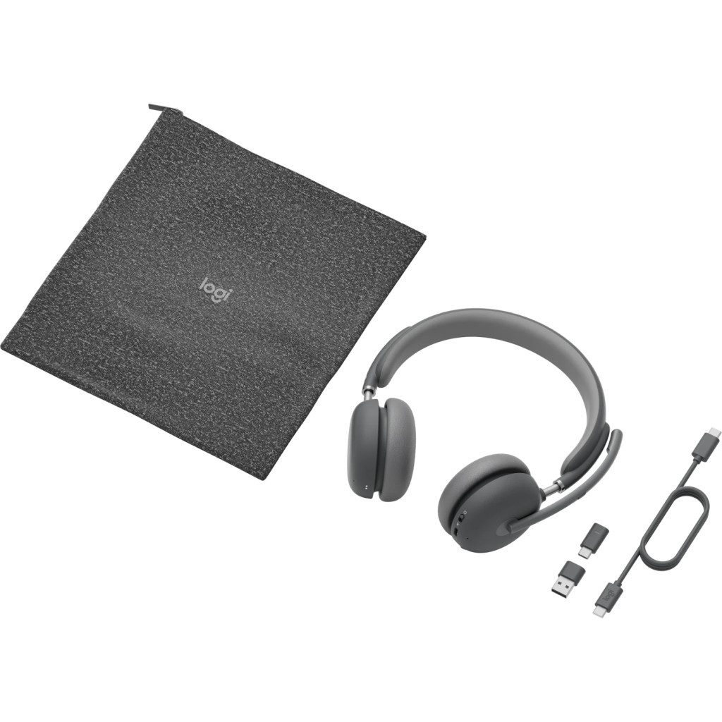 Навушники Logitech Zone 2 for Business Wireless/Bluetooth UC Graphite (981-001152) - зображення 6